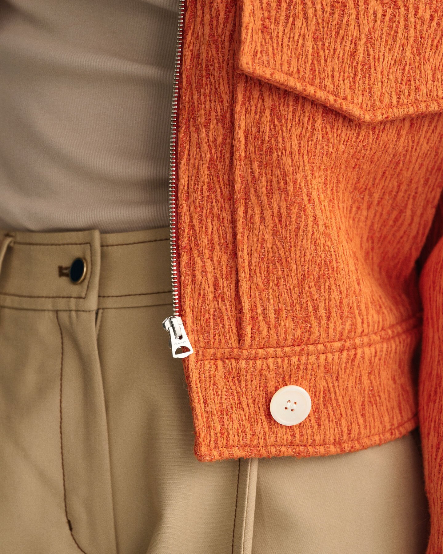 Casaco curto Bouclé