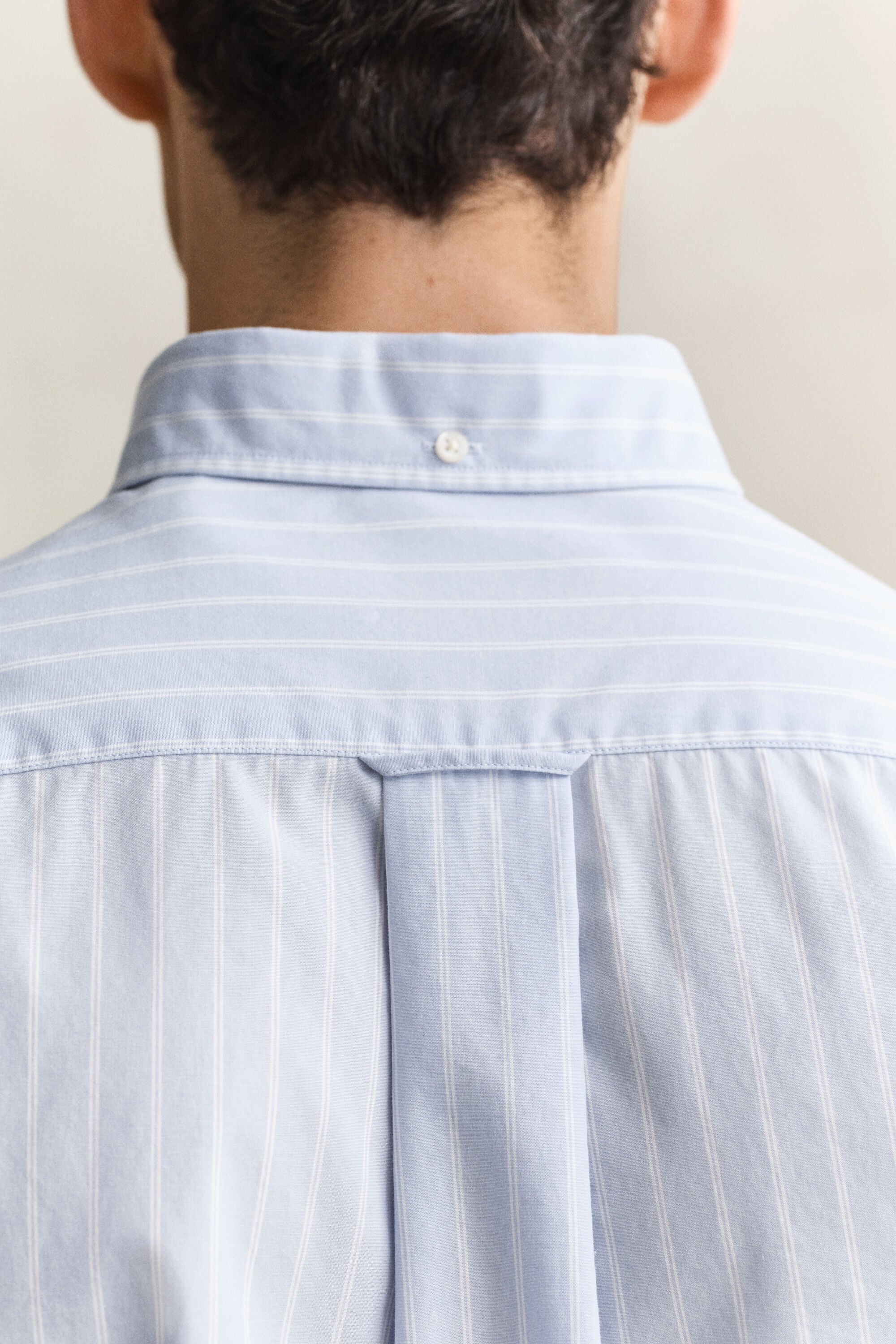 Camisa em popelina às riscas Classic