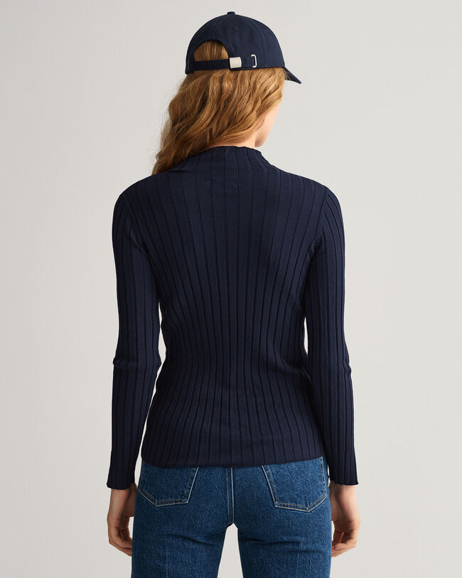 Camisola em malha canelada