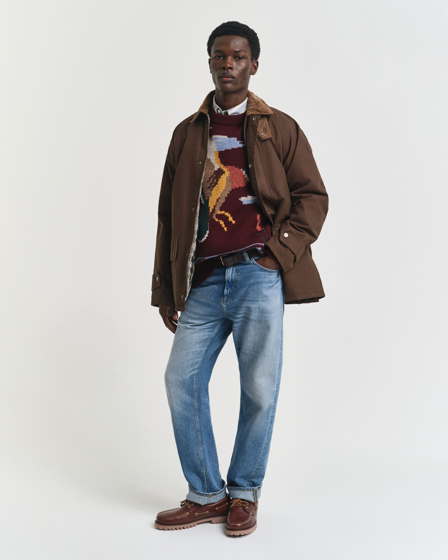 Camisola de malha com decote redondo Graphic Bird