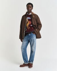 Camisola de malha com decote redondo Graphic Bird