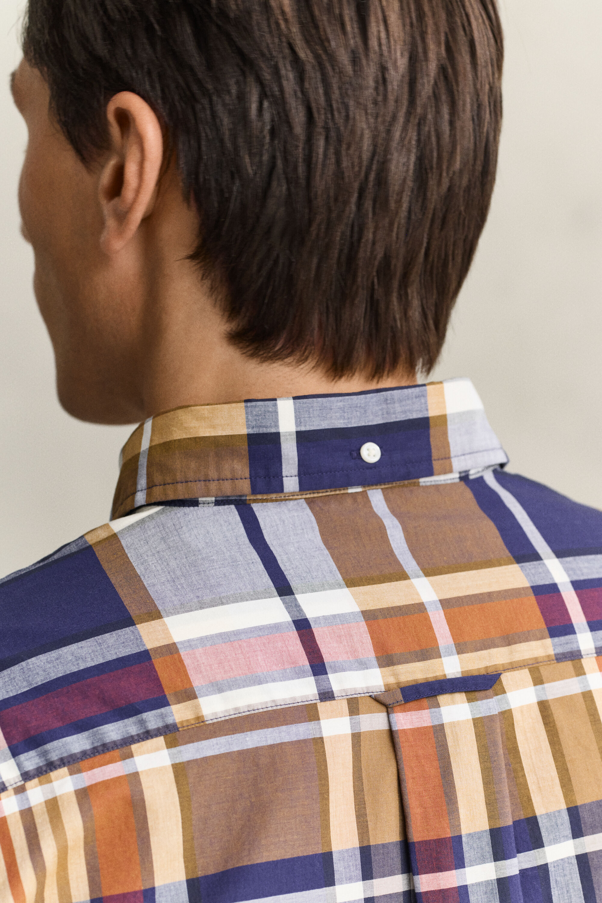Camisa de popelina com padrão de xadrez Gant x Yale