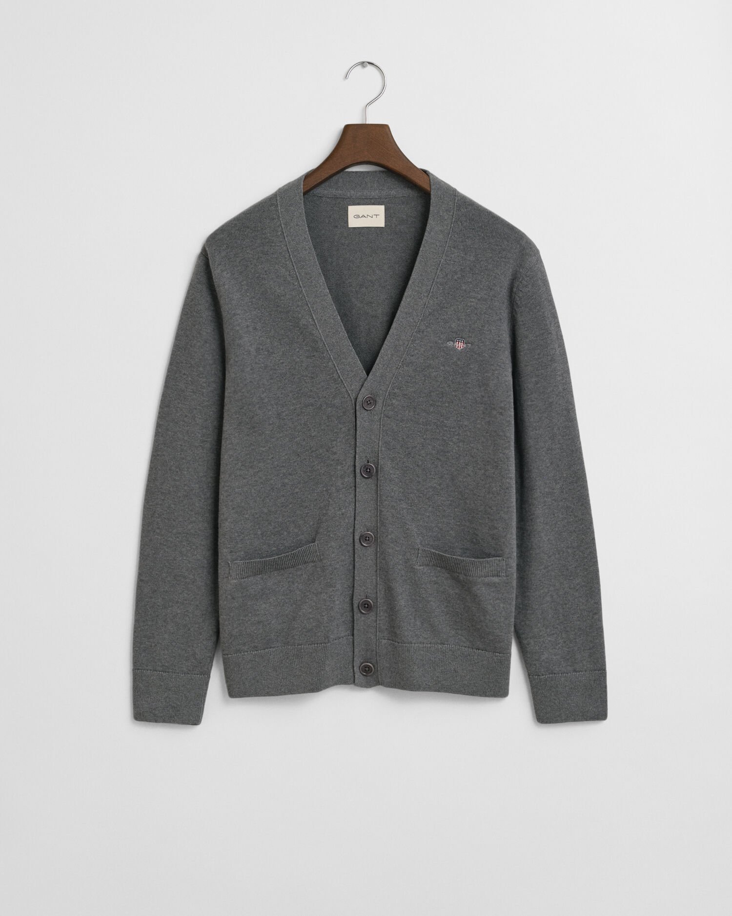 Casaco de malha de algodão informal