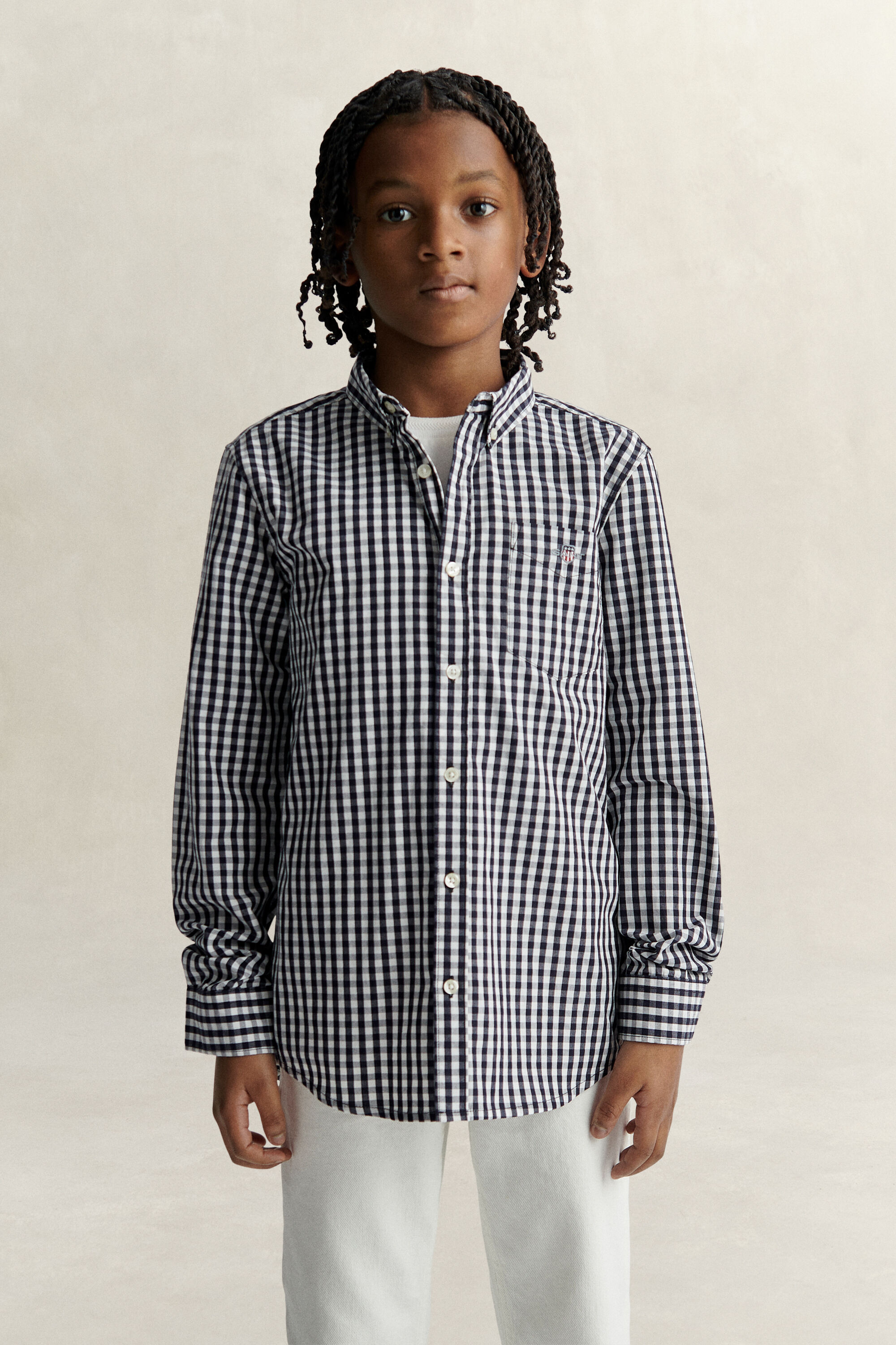 Camisa de popelina Gingham Teen Boys