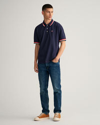 Polo em algod&atilde;o piqu&eacute; Retro Flag