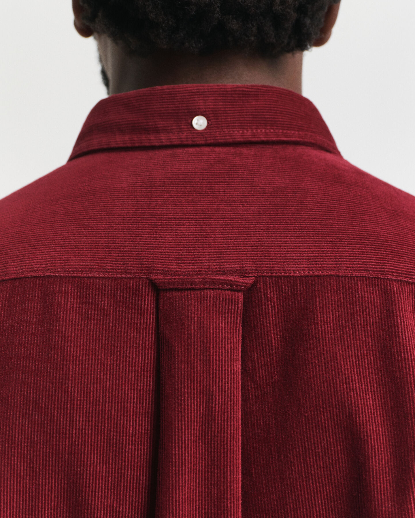 Camisa em bombazina de algodão regular fit