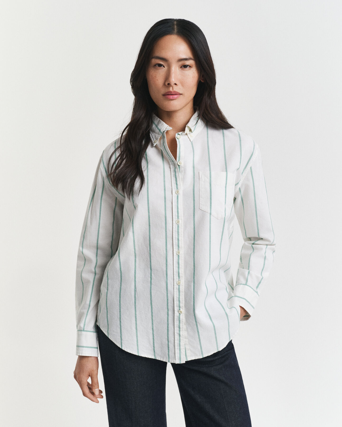 Camisa Oxford às riscas Classic relaxed fit