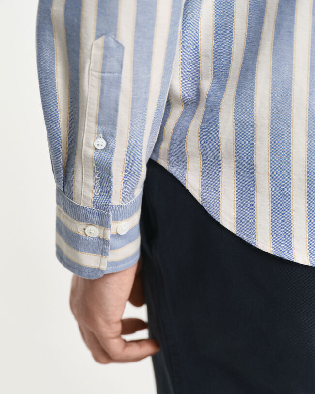 Camisa Oxford Heritage às riscas relaxed fit