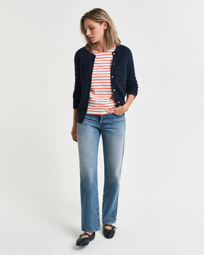 Casaco de malha em algod&atilde;o Texture