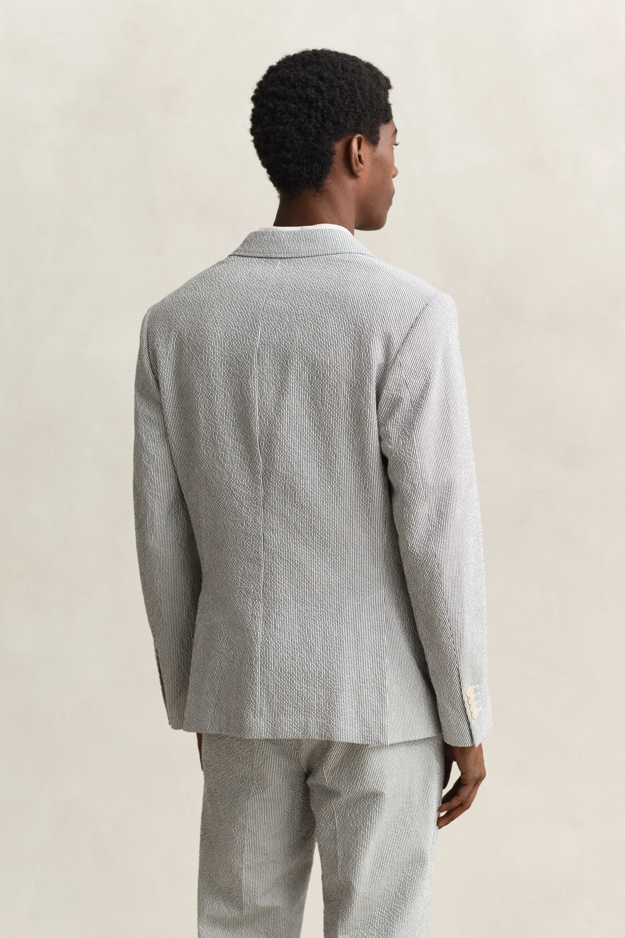 Casaco de fato Seersucker