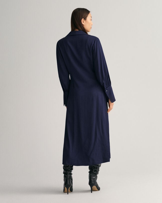 Vestido com punhos altos slim fit