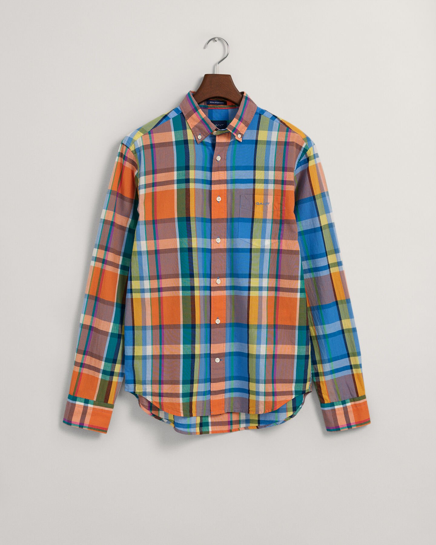 Camisa colorida Madras regular fit