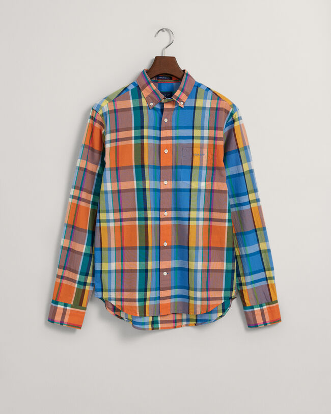 Camisa colorida Madras regular fit