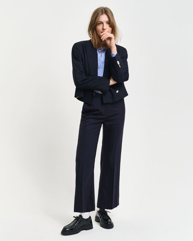 Calças pelo tornozelo