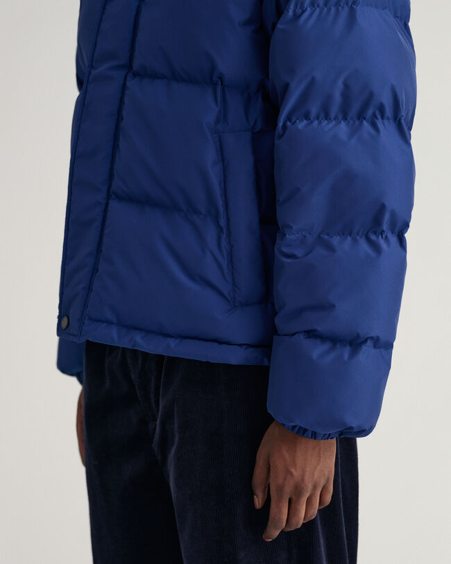 Blusão acolchoado com bloco de cor