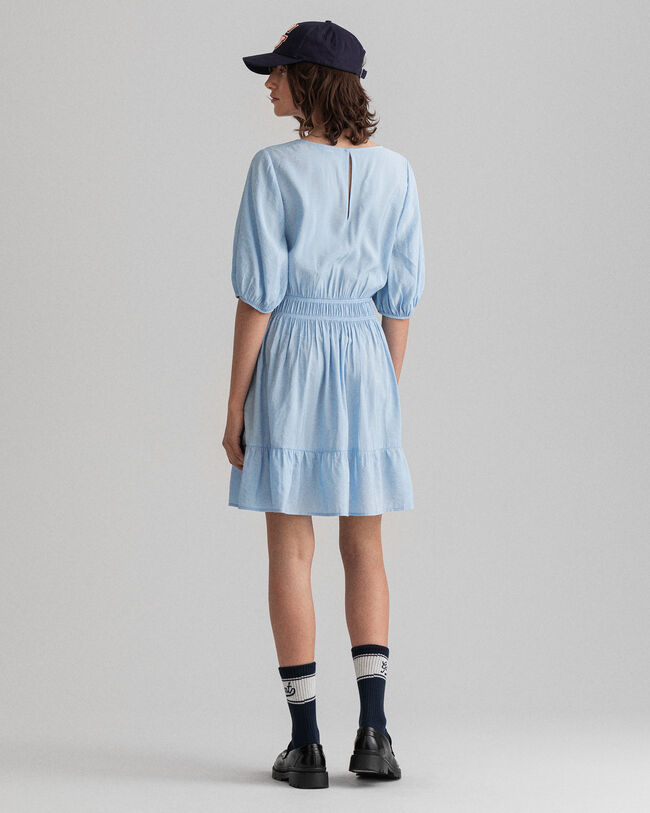 Vestido com mangas volumosas Flounce