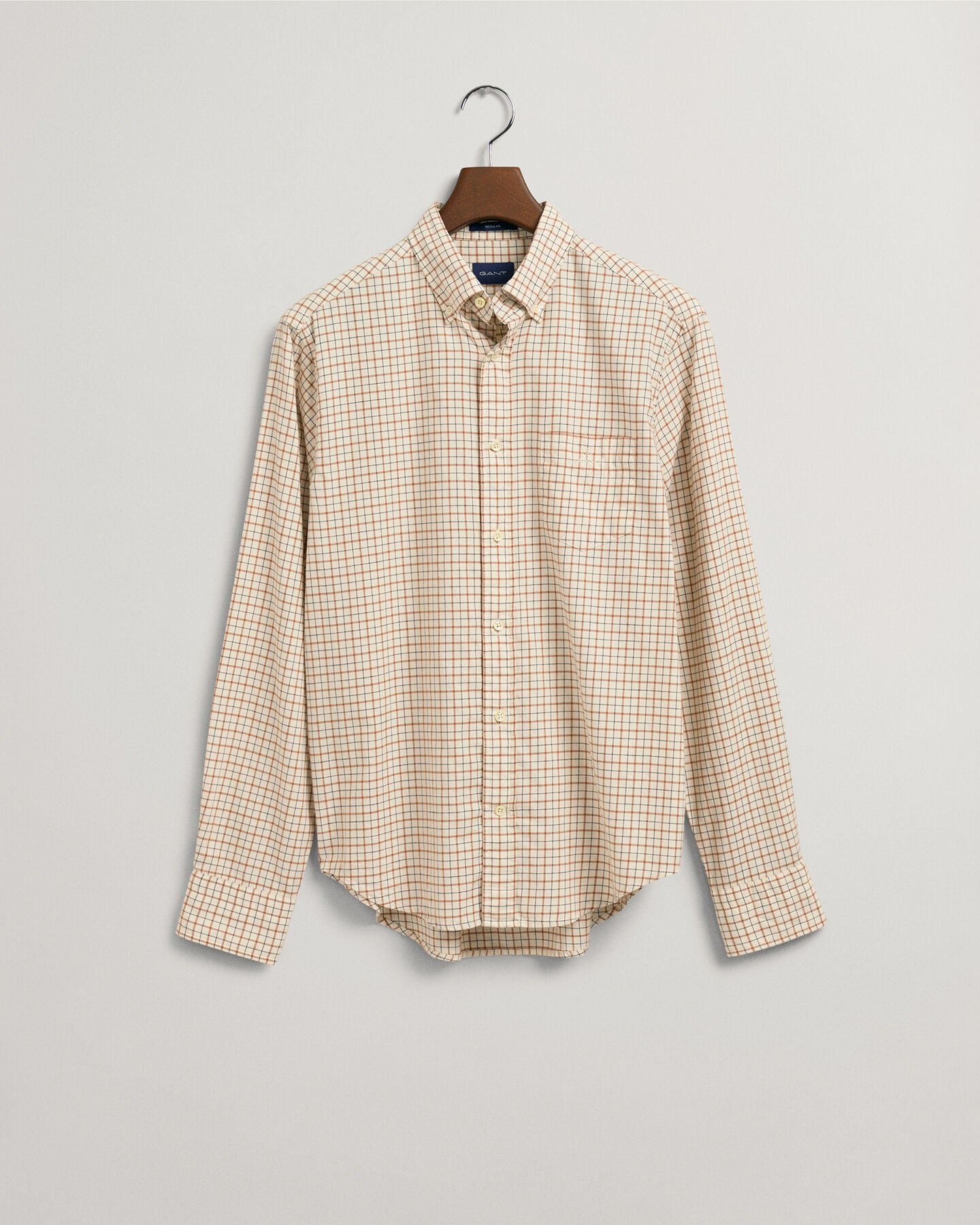 Camisa Window Check em sarja regular fit