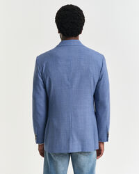 Casaco de fato em lã mouliné regular fit