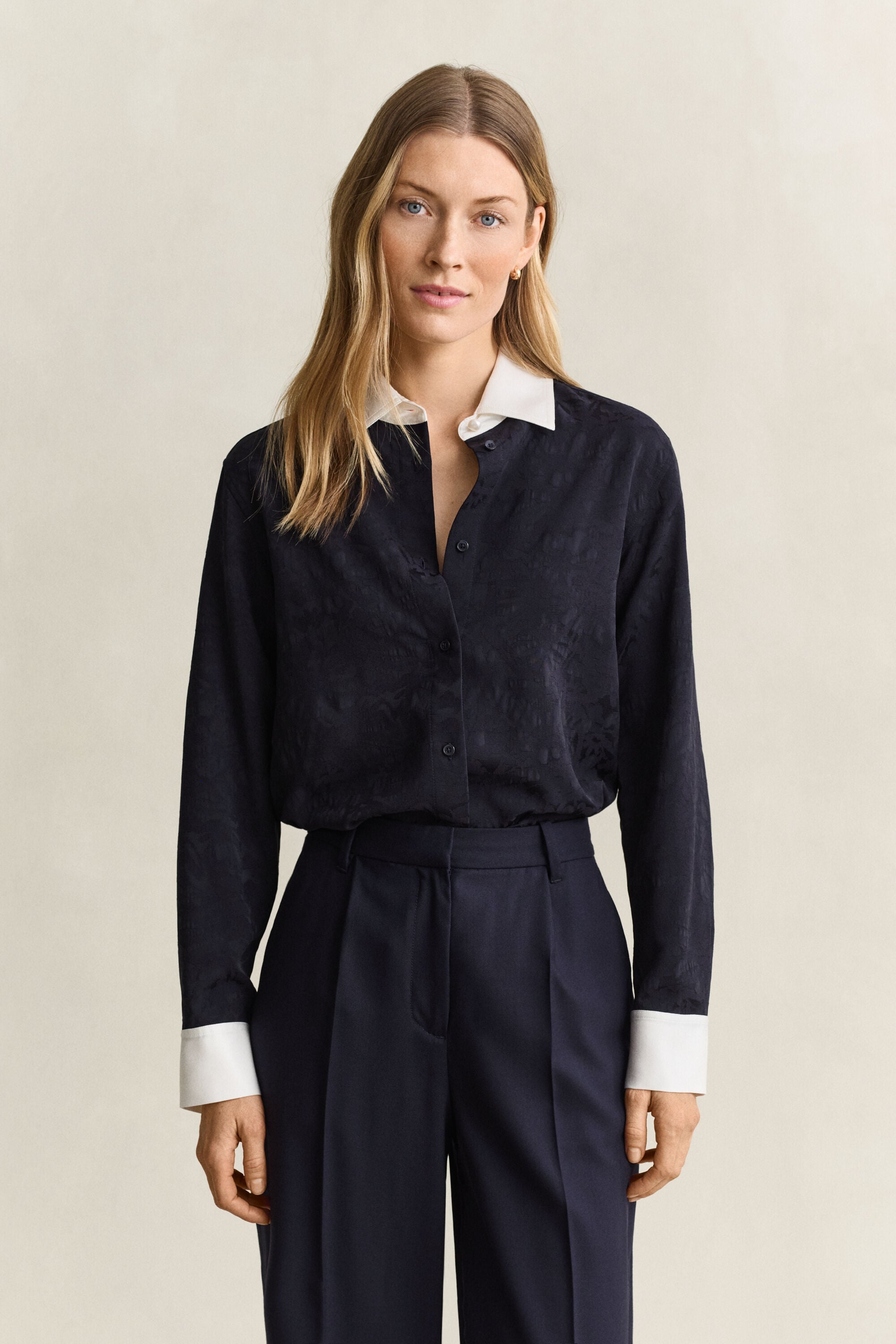 Camisa com padrão Jacquard