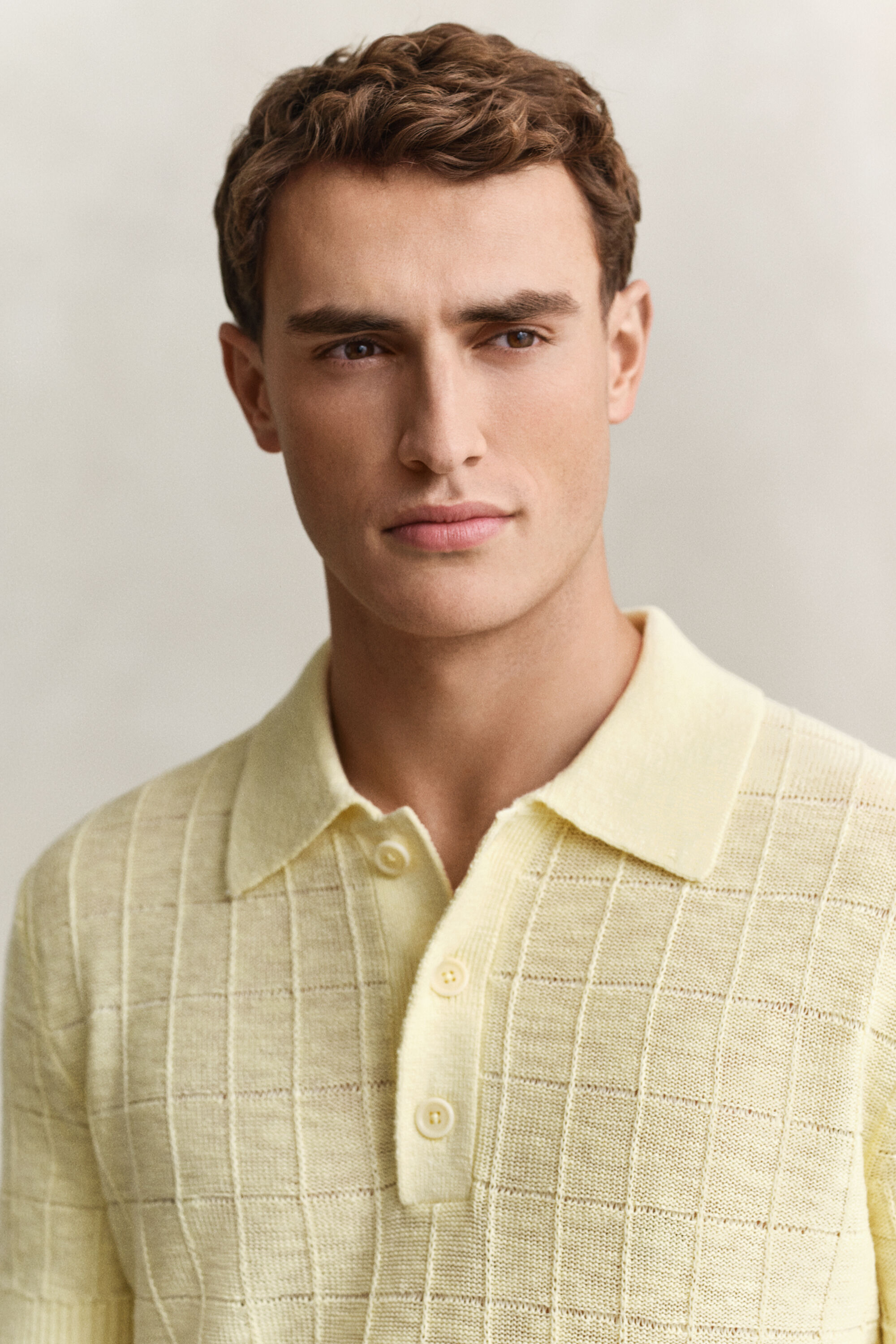 Camisola de malha tipo polo