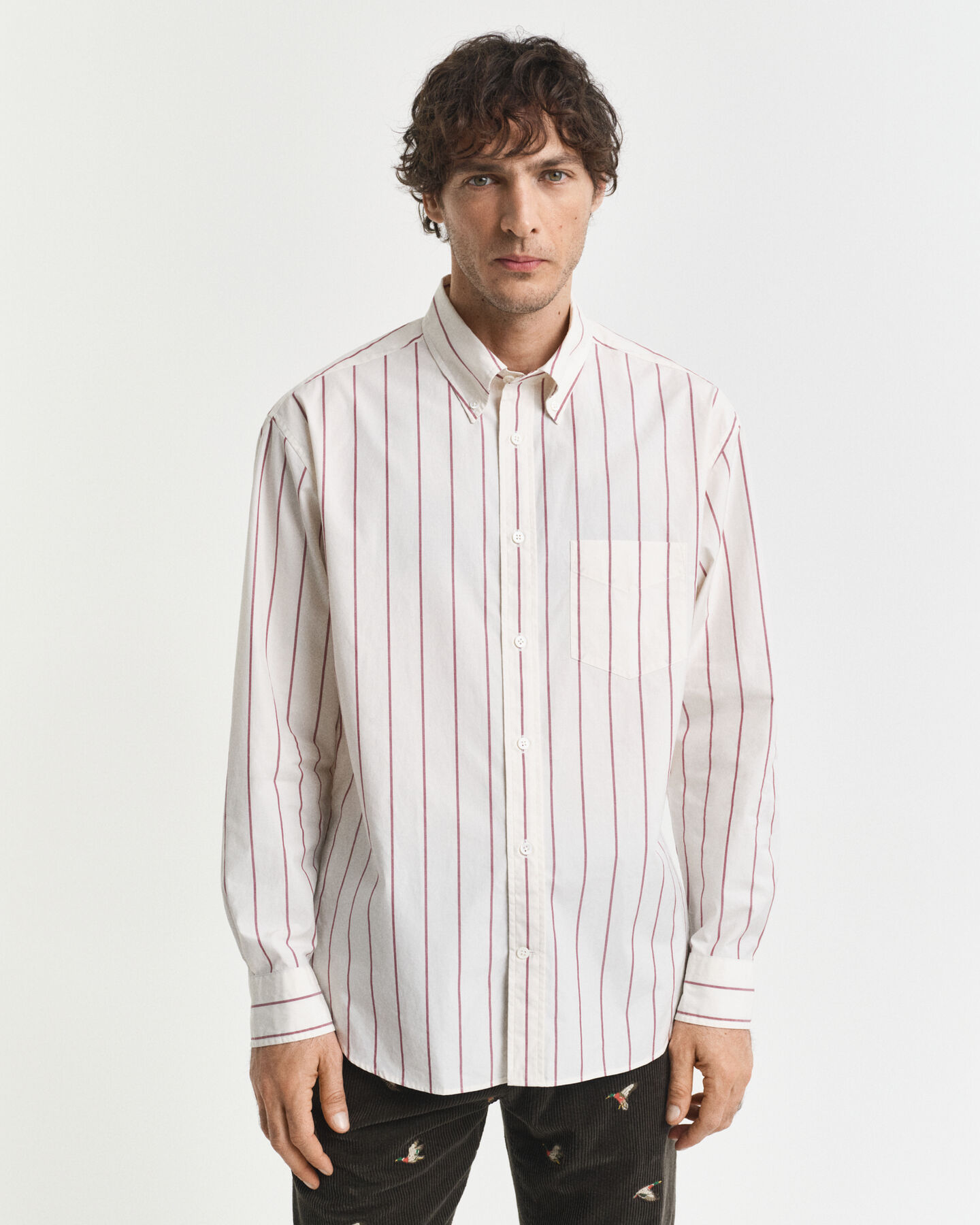 Camisa Heritage Poplin às riscas relaxed fit