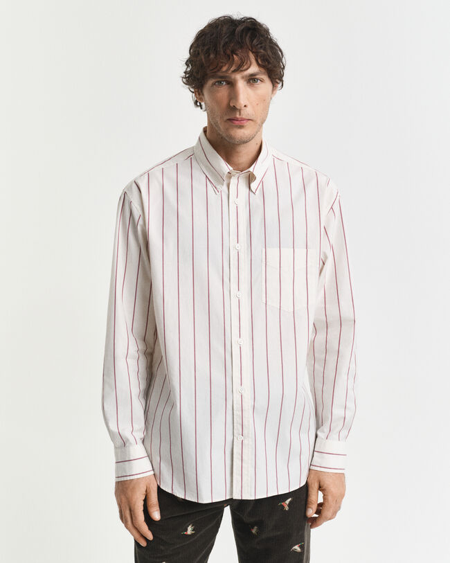 Camisa Heritage Poplin às riscas relaxed fit