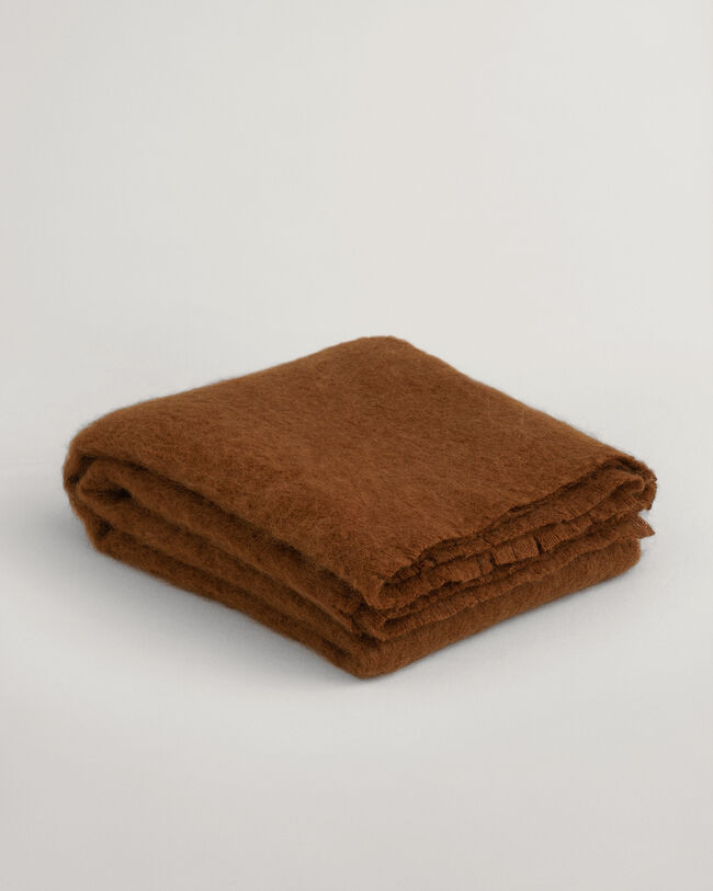 Manta decorativa em lã e mohair