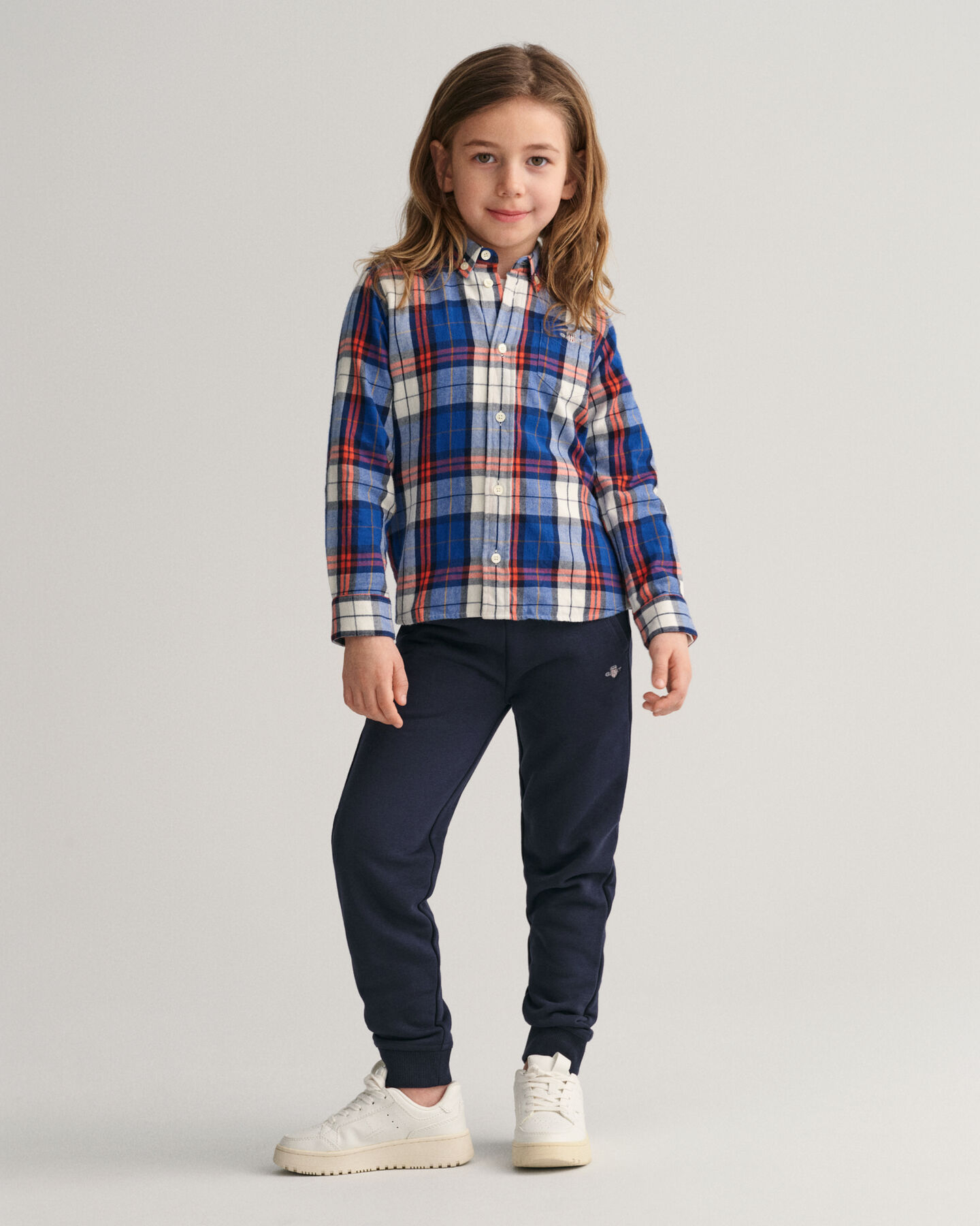 Camisa de flanela com padrão de xadrez regular fit Kids