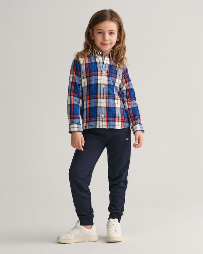 Camisa de flanela com padrão de xadrez regular fit Kids