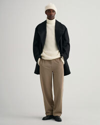 Pulover com gola dobrada Textured