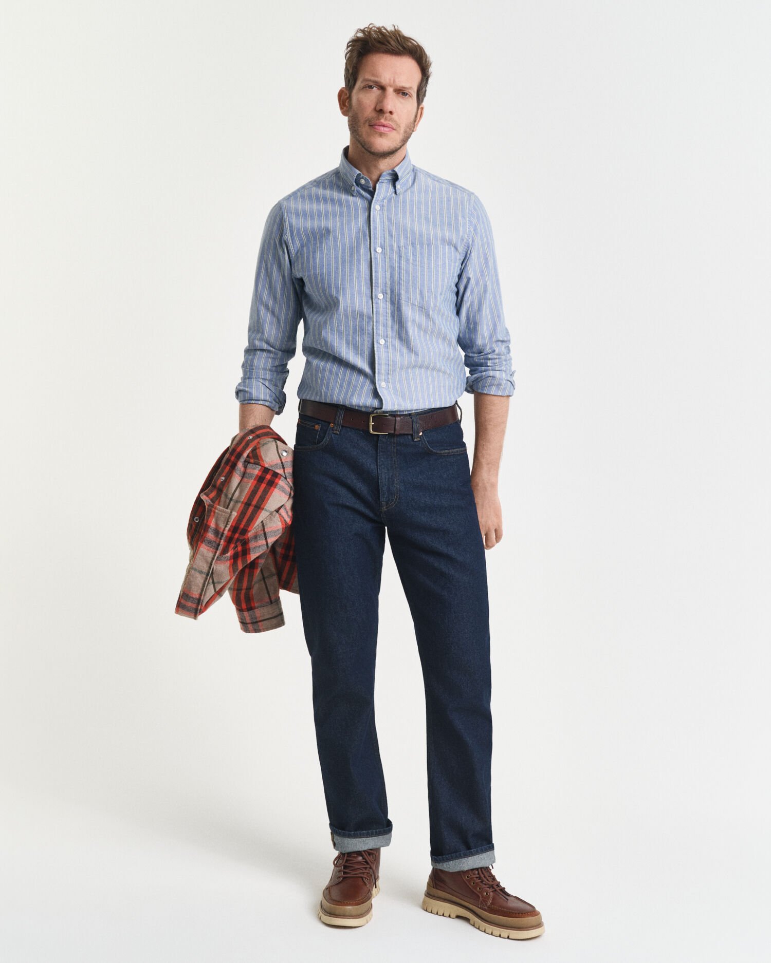 Camisa Oxford Archive às riscas regular fit