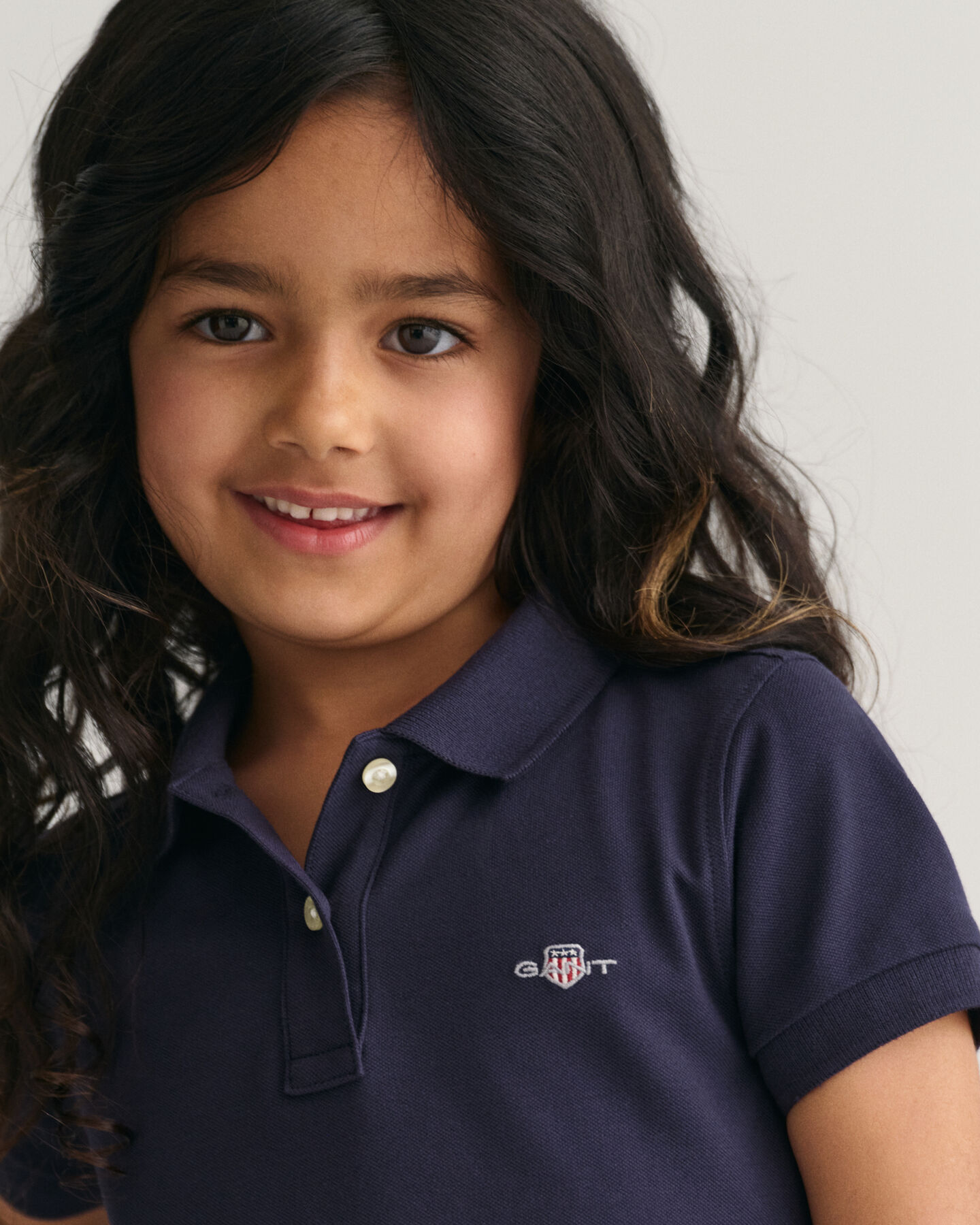 Vestido rodado de manga curta em algod&atilde;o piqu&eacute; Girls