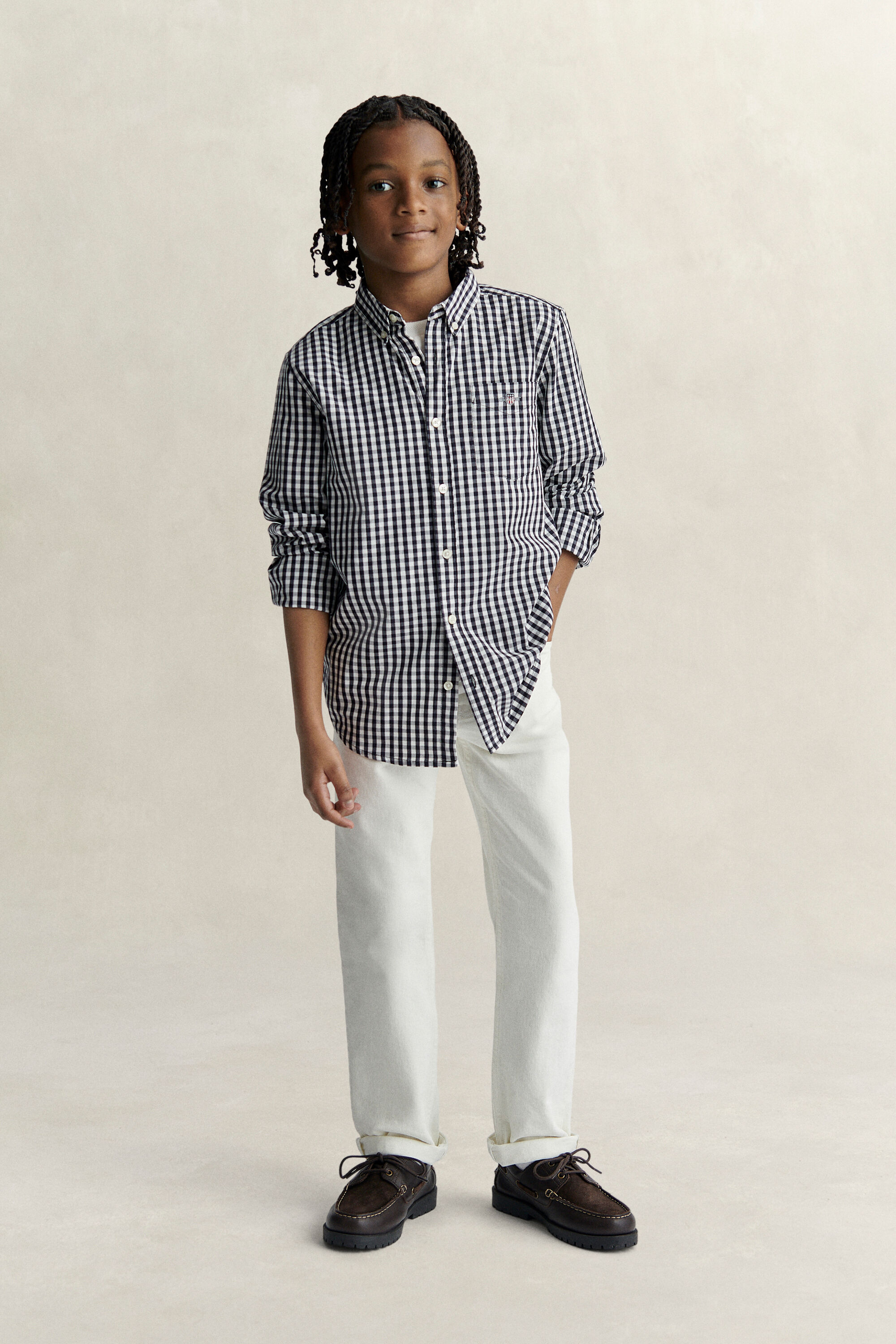 Camisa de popelina Gingham Teen Boys