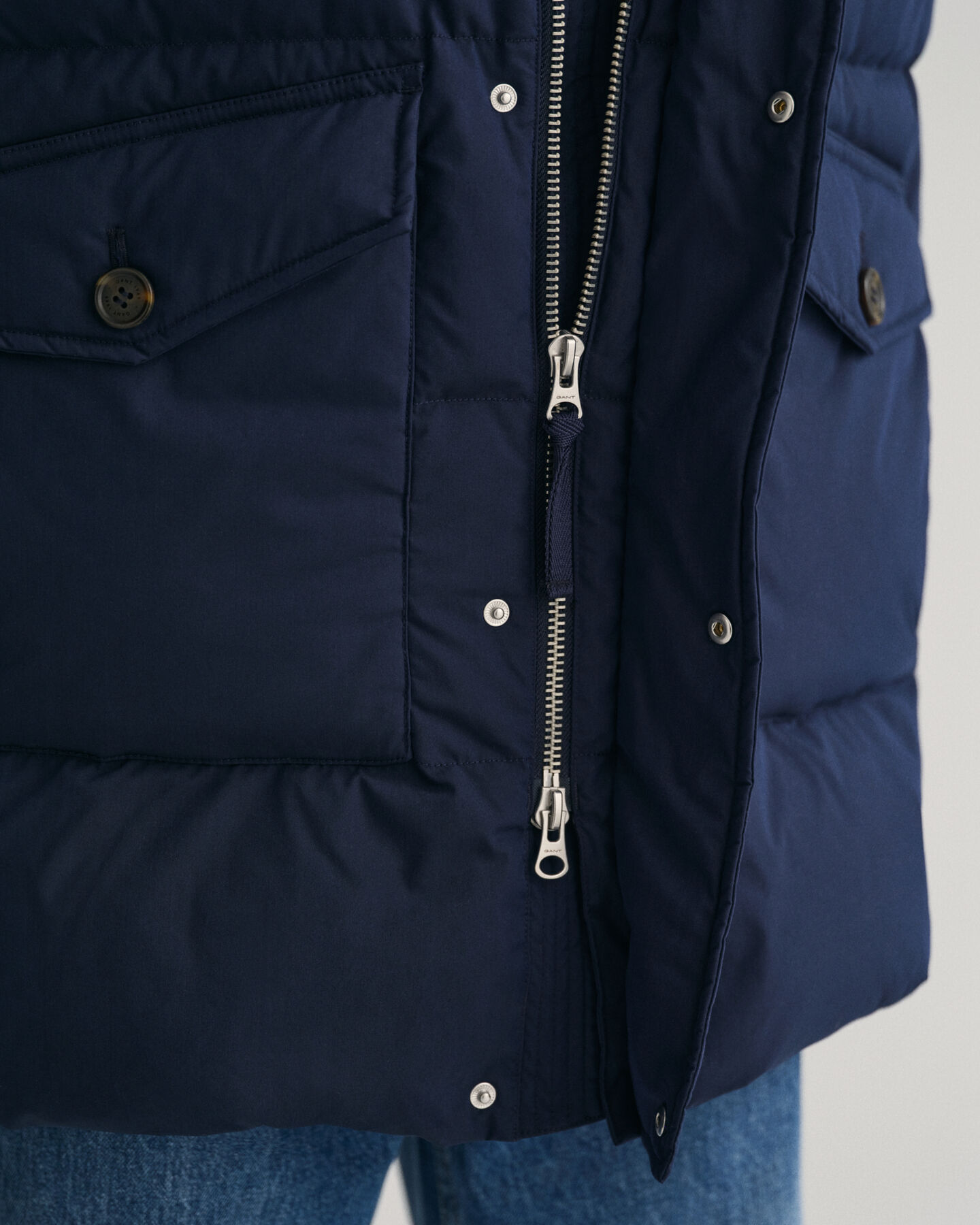 Blusão de penas comprido Alta