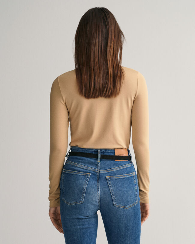 Camisola de manga comprida com gola alta