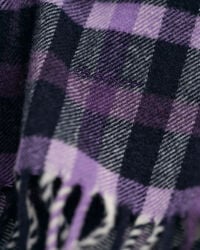 Cachecol com padrão de xadrez