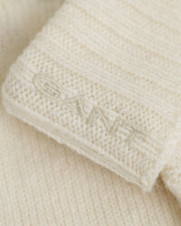 Luvas em malha entrançada de lã