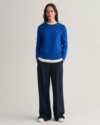 Pulover com decote redondo de algod&atilde;o Icon G