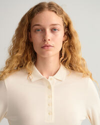 Polo de mangas compridas em algod&atilde;o piqu&eacute; Detail Collar