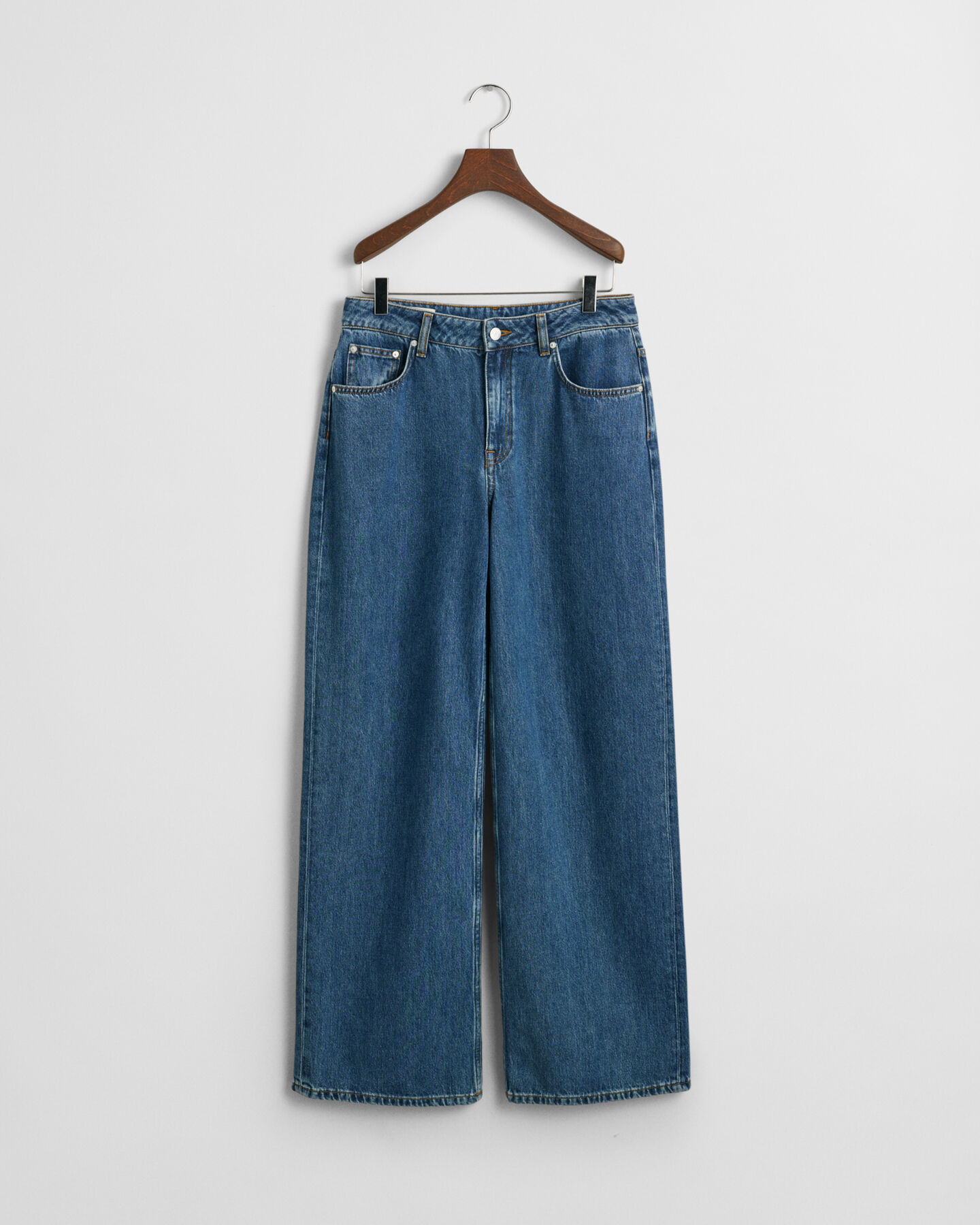 Calças de ganga elásticas relaxed fit