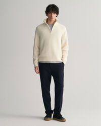 Sweatshirt de malha com meio fecho Textured