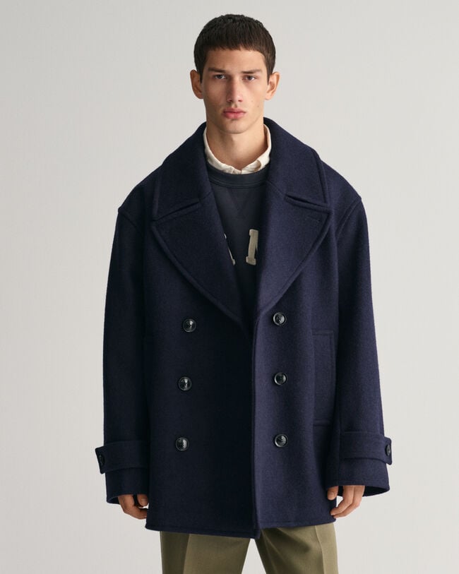 Casaco de marinheiro em lã