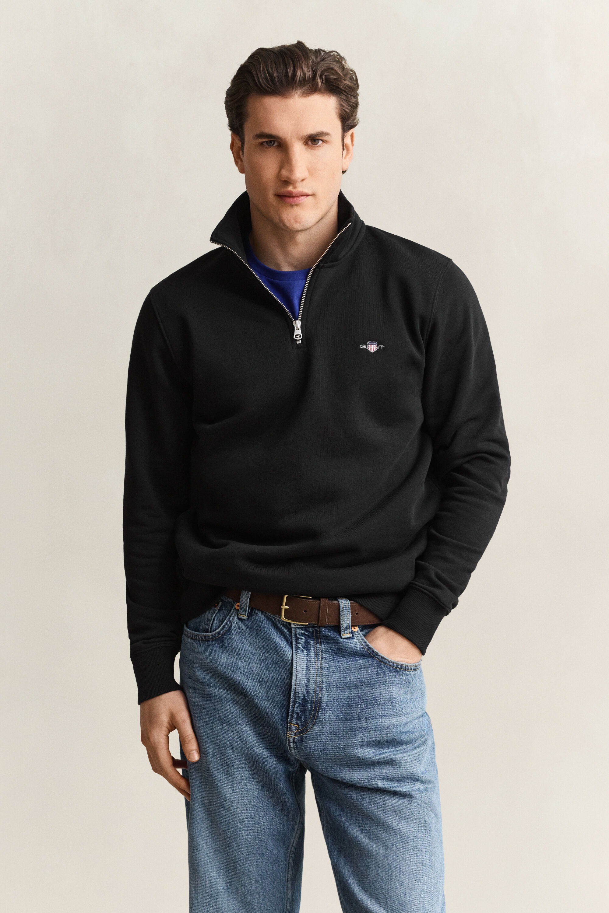 Sweatshirt com meio fecho Shield