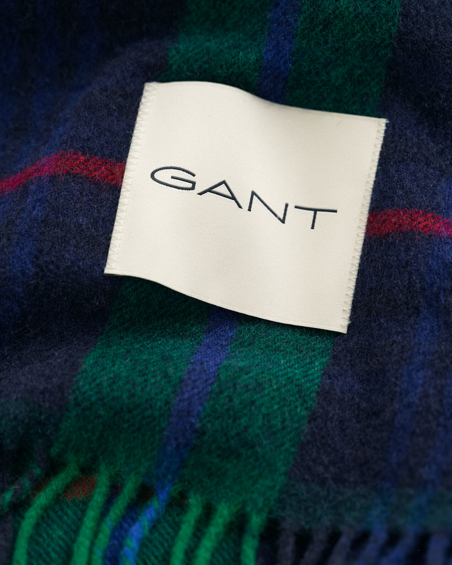 Cachecol em mistura de caxemira com padrão de xadrez