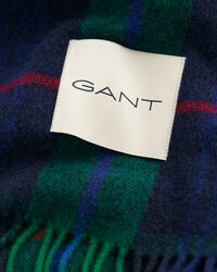 Cachecol em mistura de caxemira com padrão de xadrez