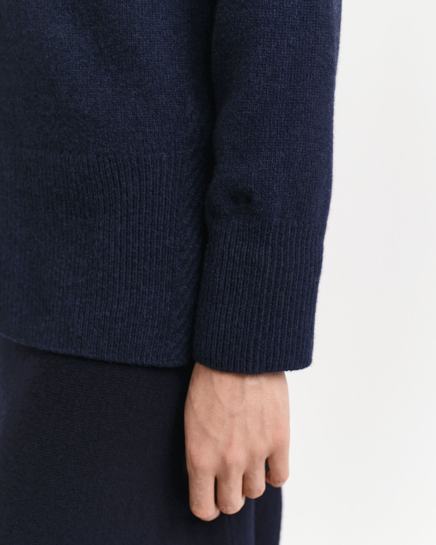 Camisola de gola alta Herringbone Detail