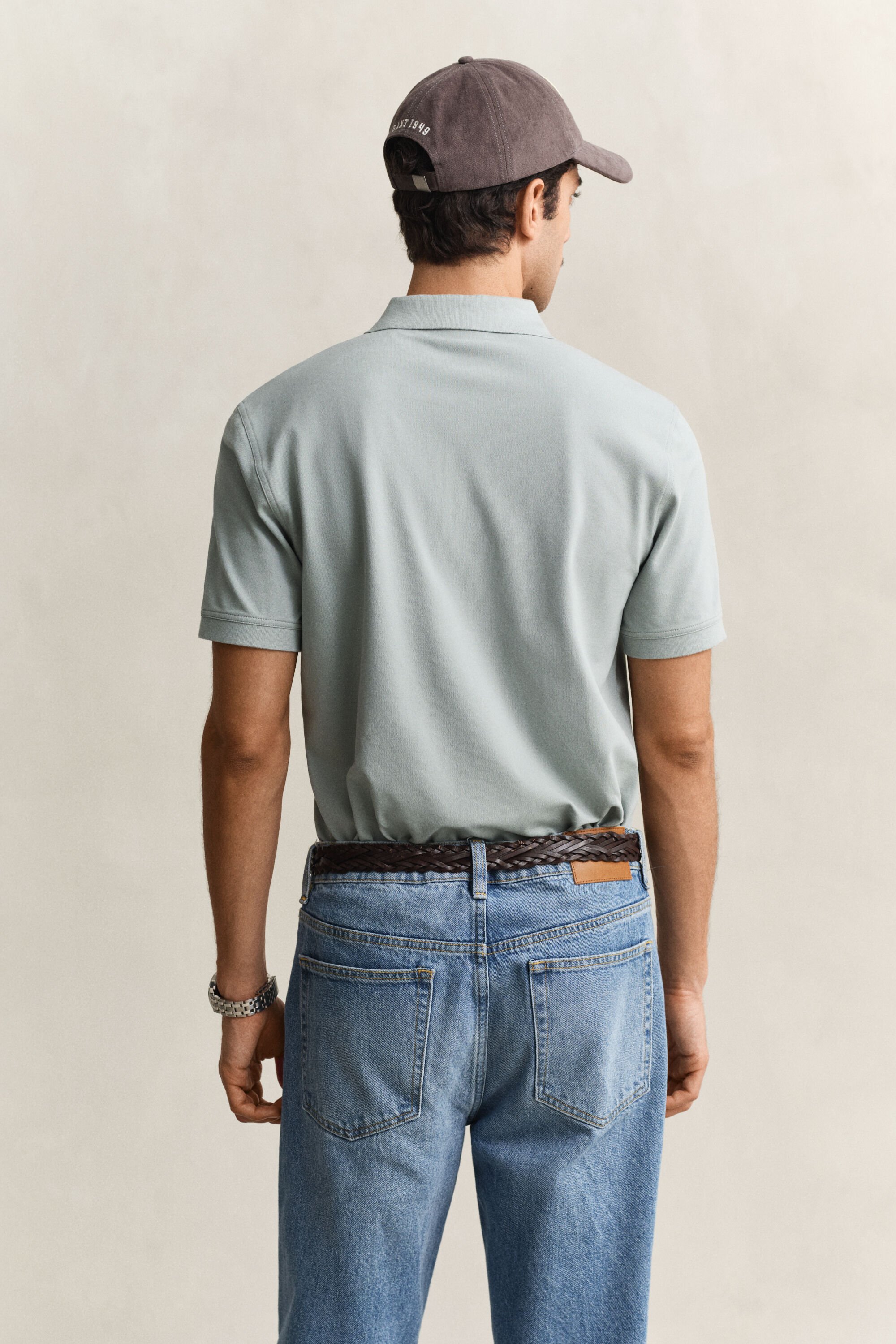 Polo em algodão piqué contrastante