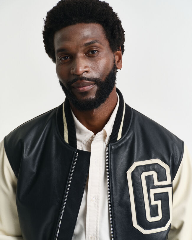GANT Varsity Jacket em pele