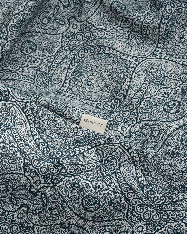 Conjunto de cama individual com padrão paisley clássico