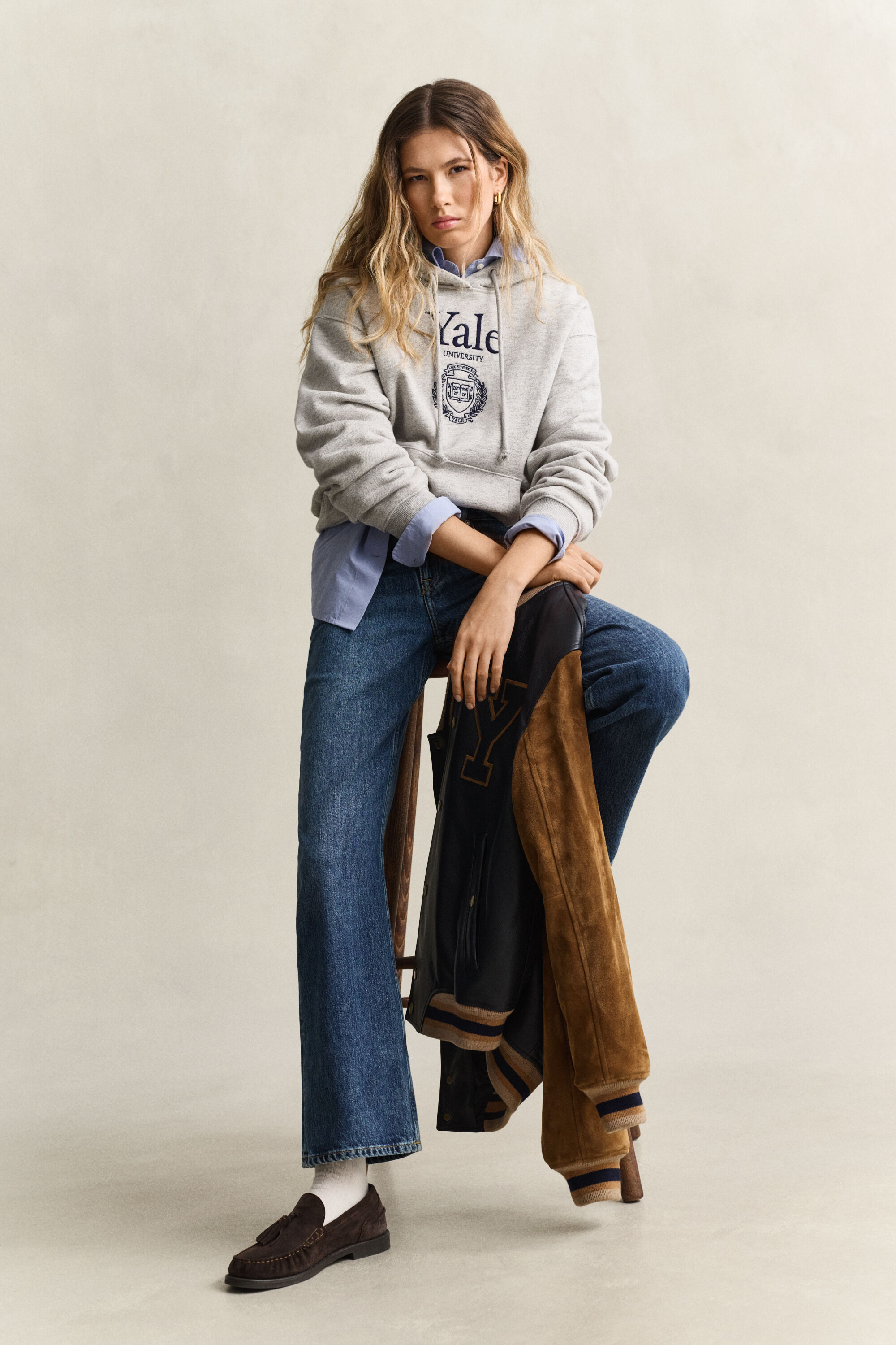 Sweatshirt com capuz e grafismo Gant x Yale